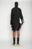 BLACK FEATHER HEM SHIRT DRESS sold by Marques ’ Almeida