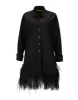 BLACK FEATHER HEM SHIRT DRESS sold by Marques ’ Almeida