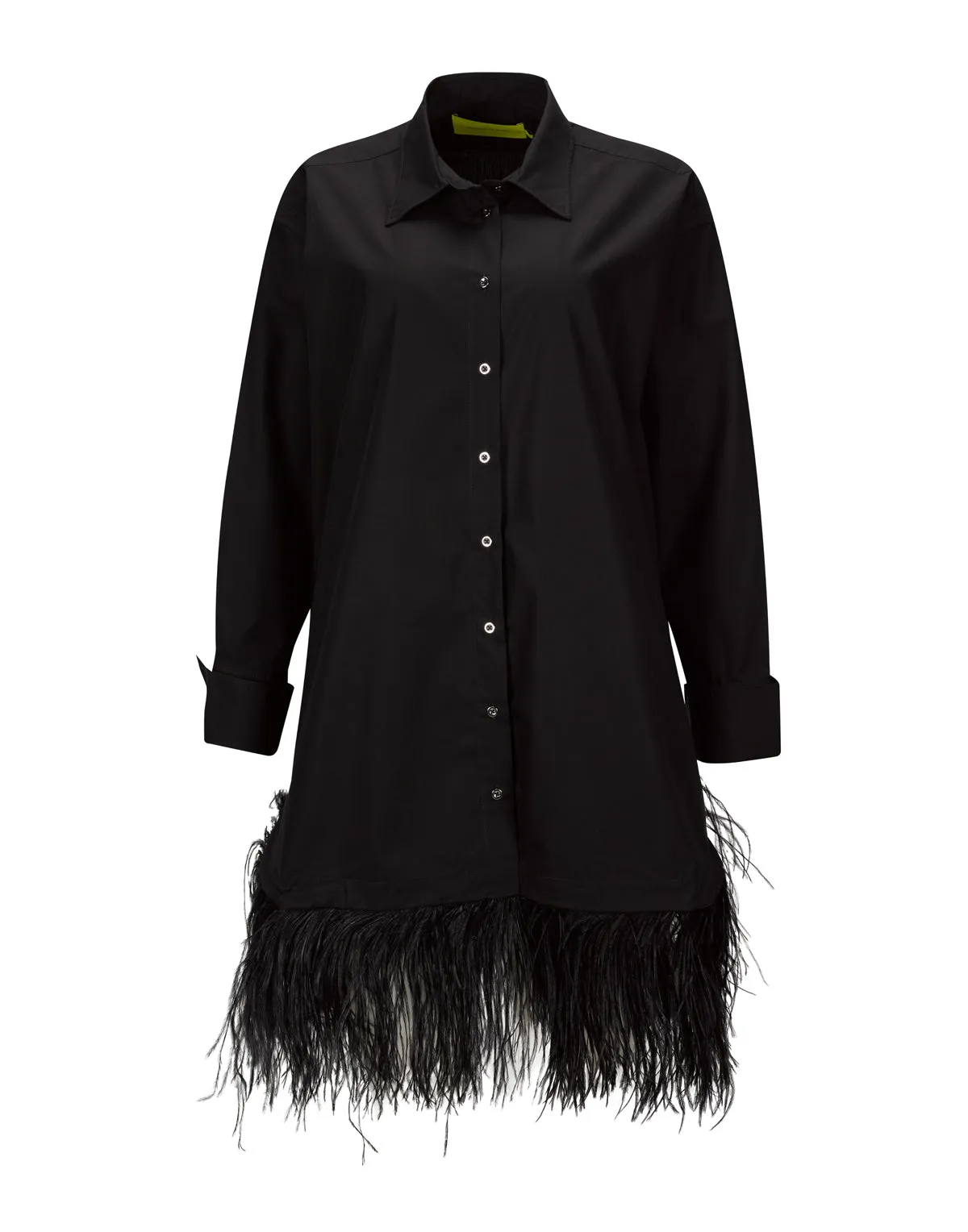 BLACK FEATHER HEM SHIRT DRESS sold by Marques ’ Almeida product image thumbnail 2