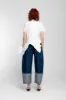 WHITE CAP SLEEVE PLISSE T-SHIRT sold by Marques ’ Almeida