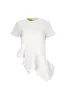 WHITE CAP SLEEVE PLISSE T-SHIRT sold by Marques ’ Almeida