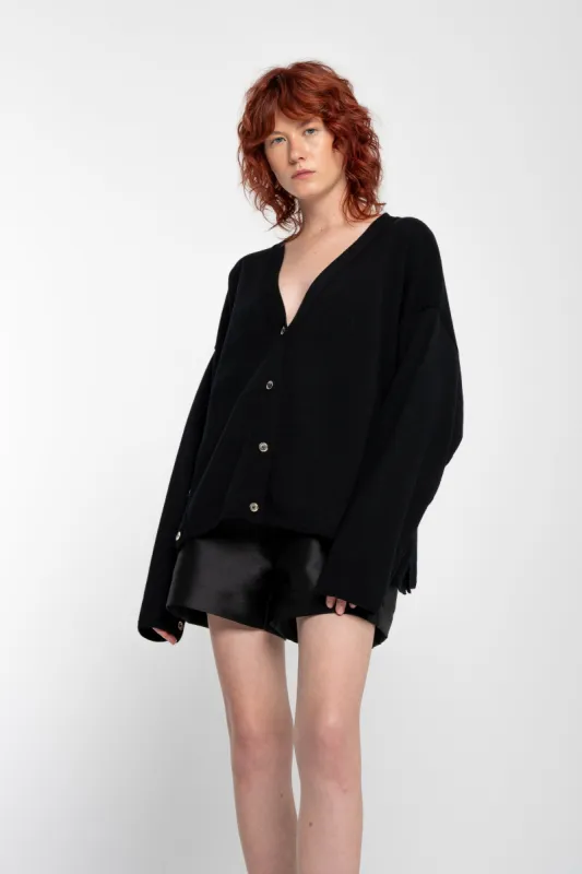 BLACK MERINO DECONSTRUCTED CARDIGAN sold by Marques ’ Almeida