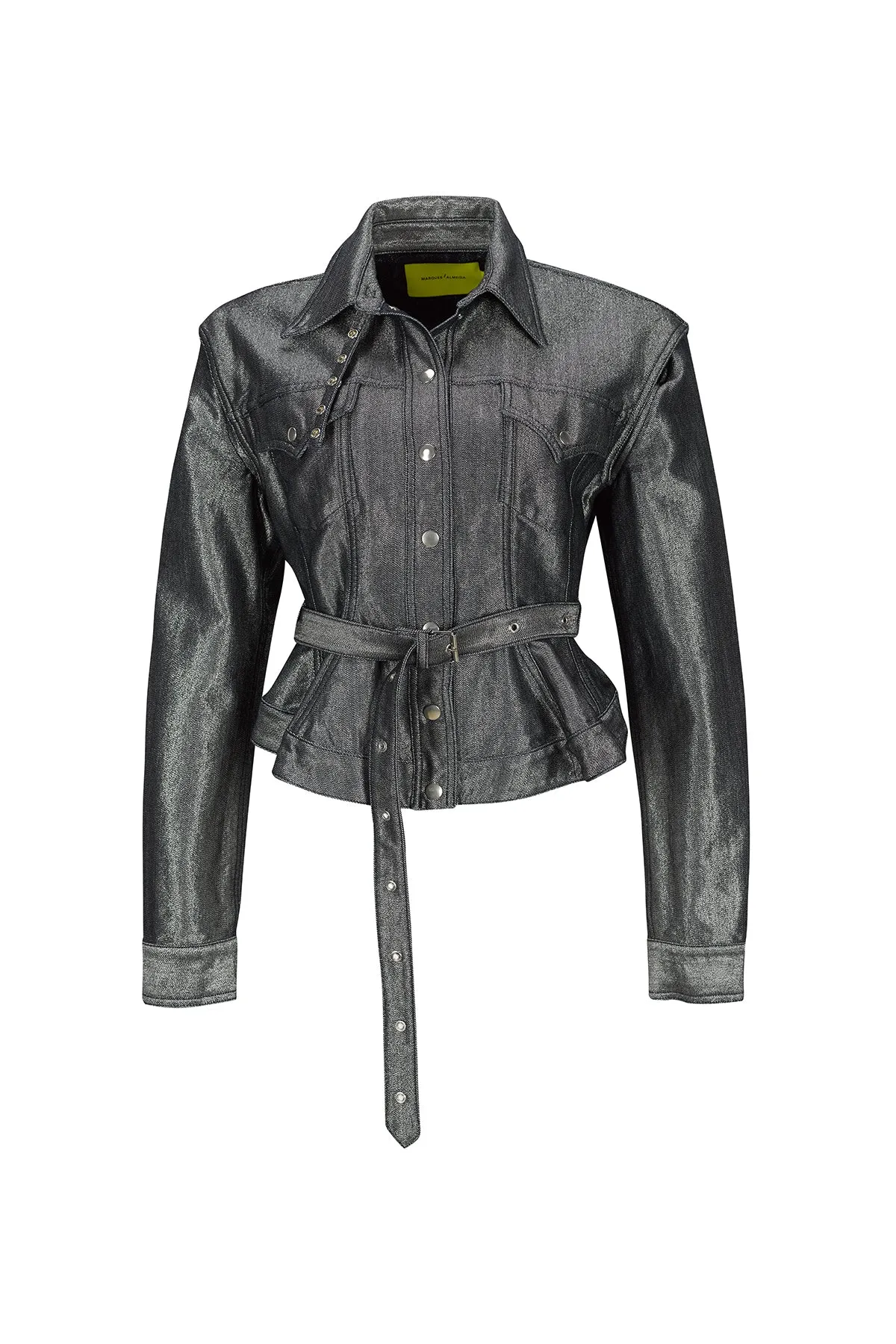 SILVER DENIM BELTED JACKET AND VEST sold by Marques ’ Almeida product image thumbnail 2