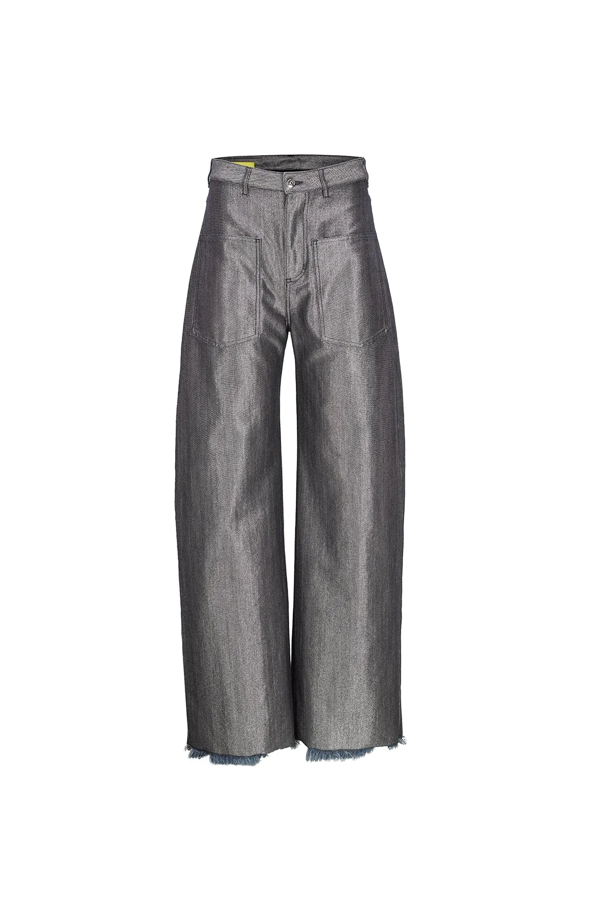 SILVER DENIM BOYFRIEND TROUSERS WITH PATCH POCKET sold by Marques ’ Almeida product image thumbnail 2