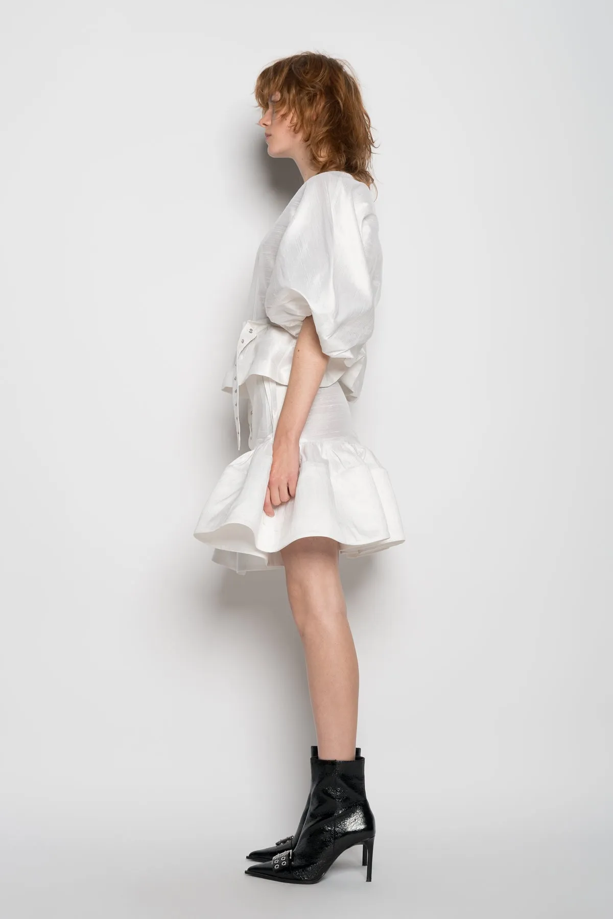 WHITE ROUND SLEEVE TOP sold by Marques ’ Almeida product image thumbnail 3