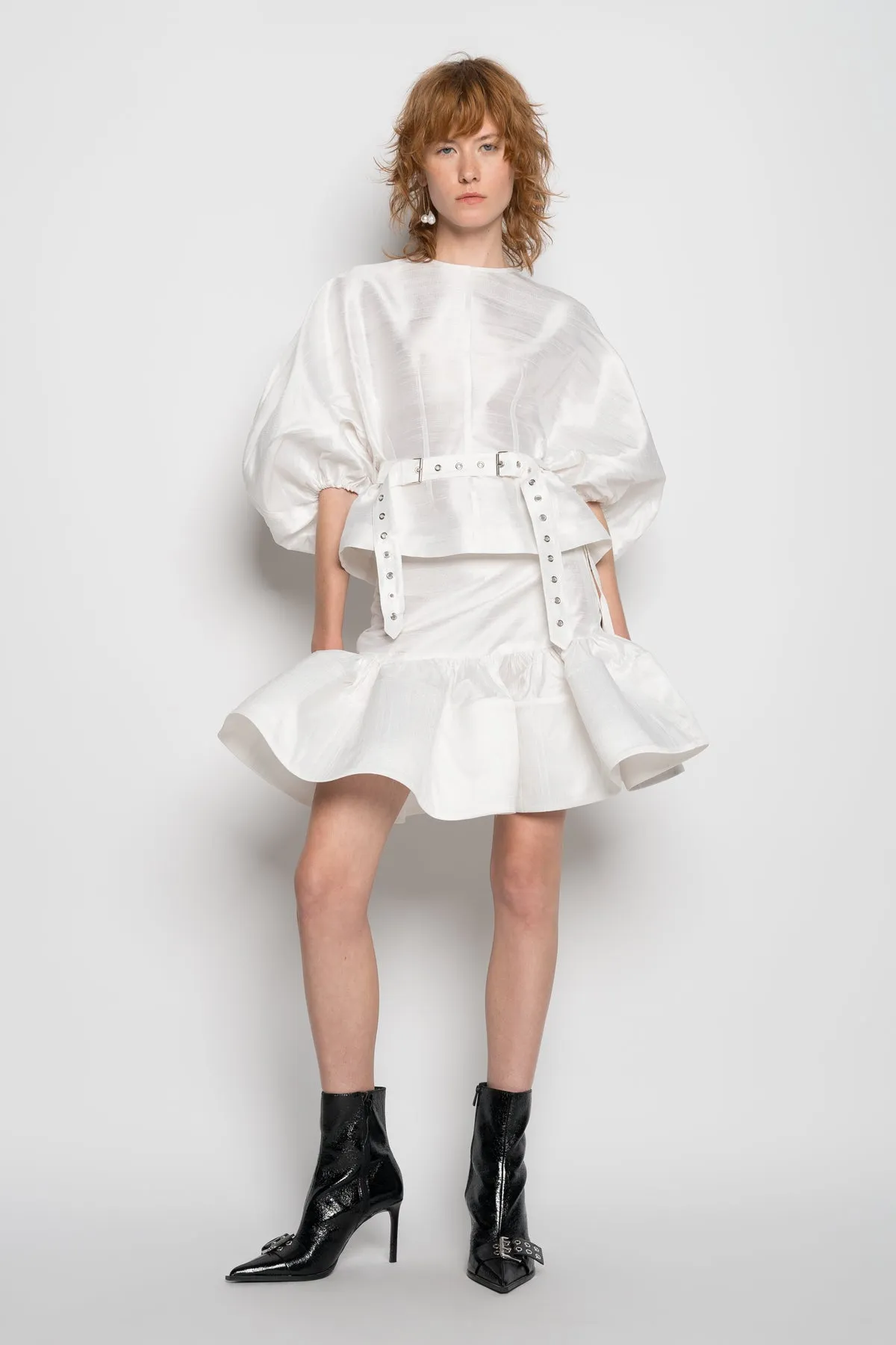 WHITE ROUND SLEEVE TOP sold by Marques ’ Almeida