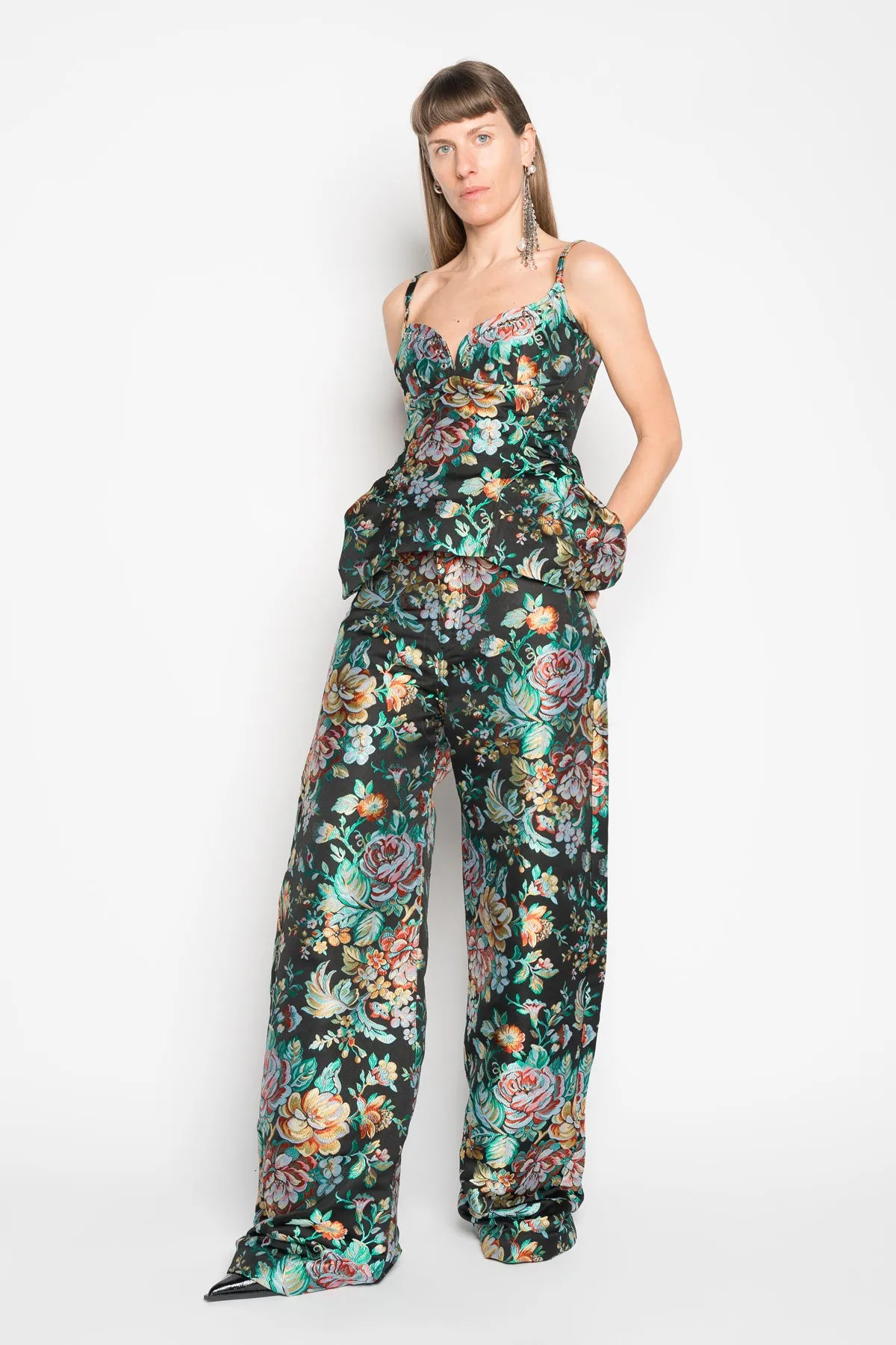 BLACK BROCADE CORSET sold by Marques ’ Almeida