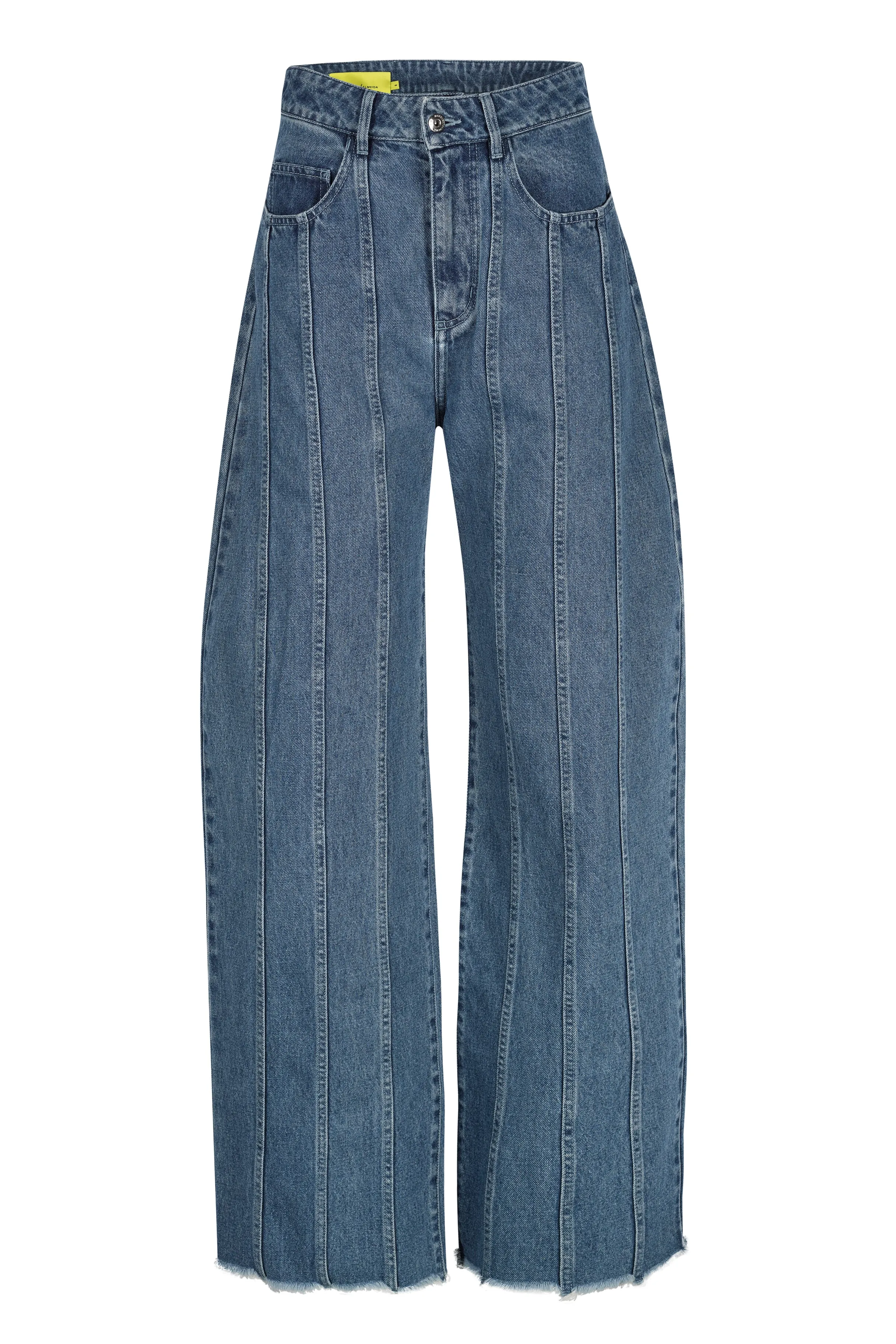 BLUE DENIM BOYFRIEND TROUSERS WITH SEAM LINES sold by Marques ’ Almeida product image thumbnail 3