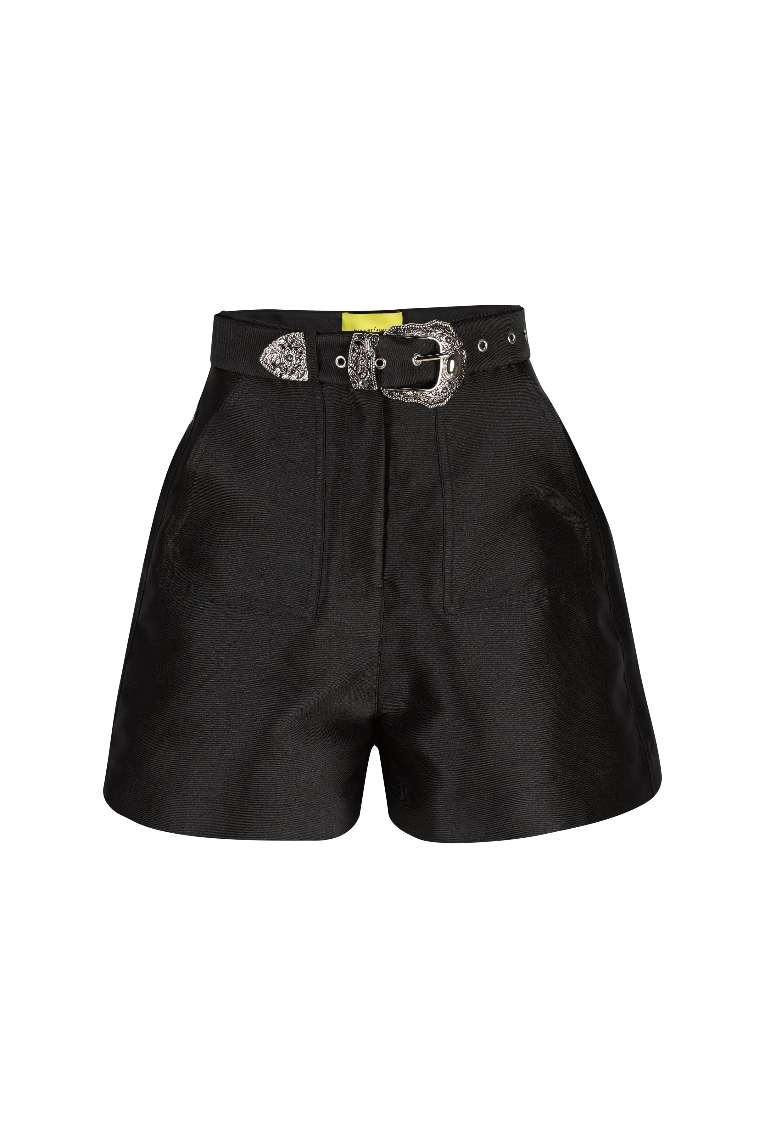 BLACK MIKADO SHORTS WITH BELT sold by Marques ’ Almeida product image thumbnail 2