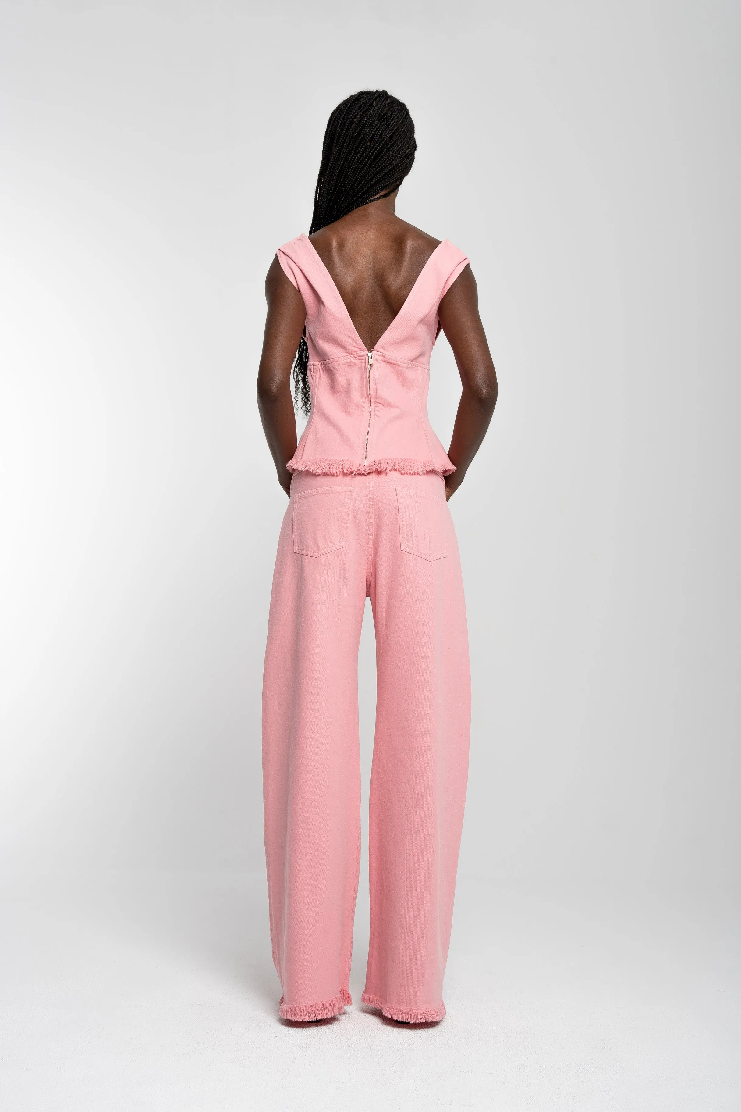 PINK DRILL BOYFRIEND TROUSERS sold by Marques ’ Almeida product image thumbnail 3