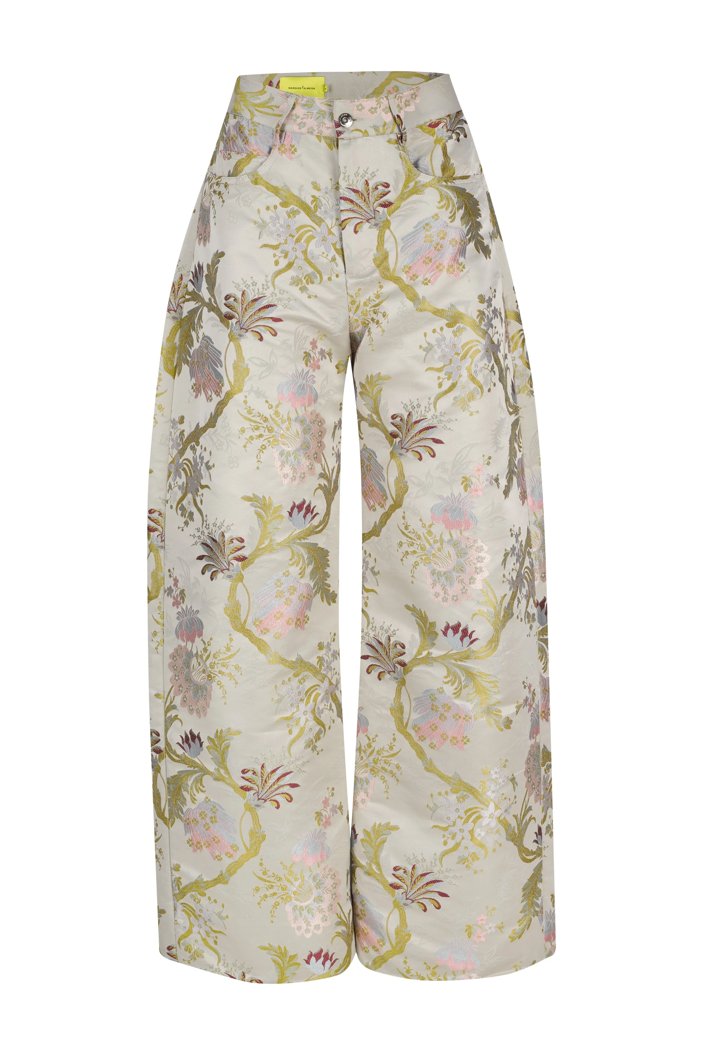 GREY FLORAL BROCADE BOYFRIEND TROUSERS sold by Marques ’ Almeida product image thumbnail 2