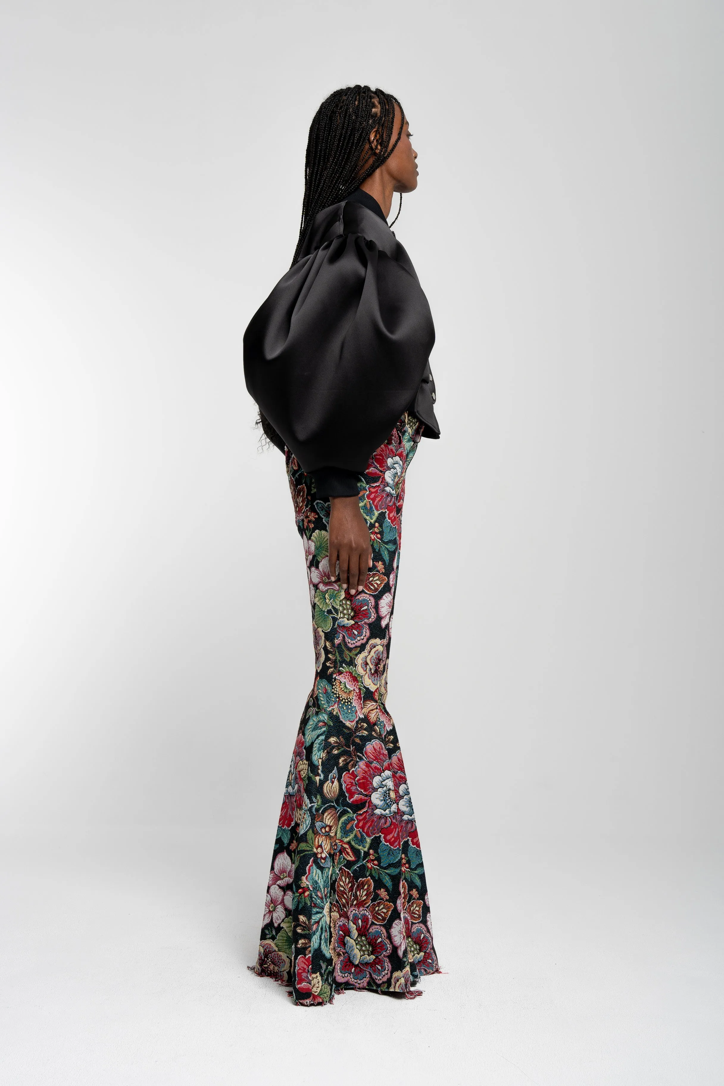 BLACK BOMBER JACKET WITH PUFF SLEEVES sold by Marques ’ Almeida product image thumbnail 5