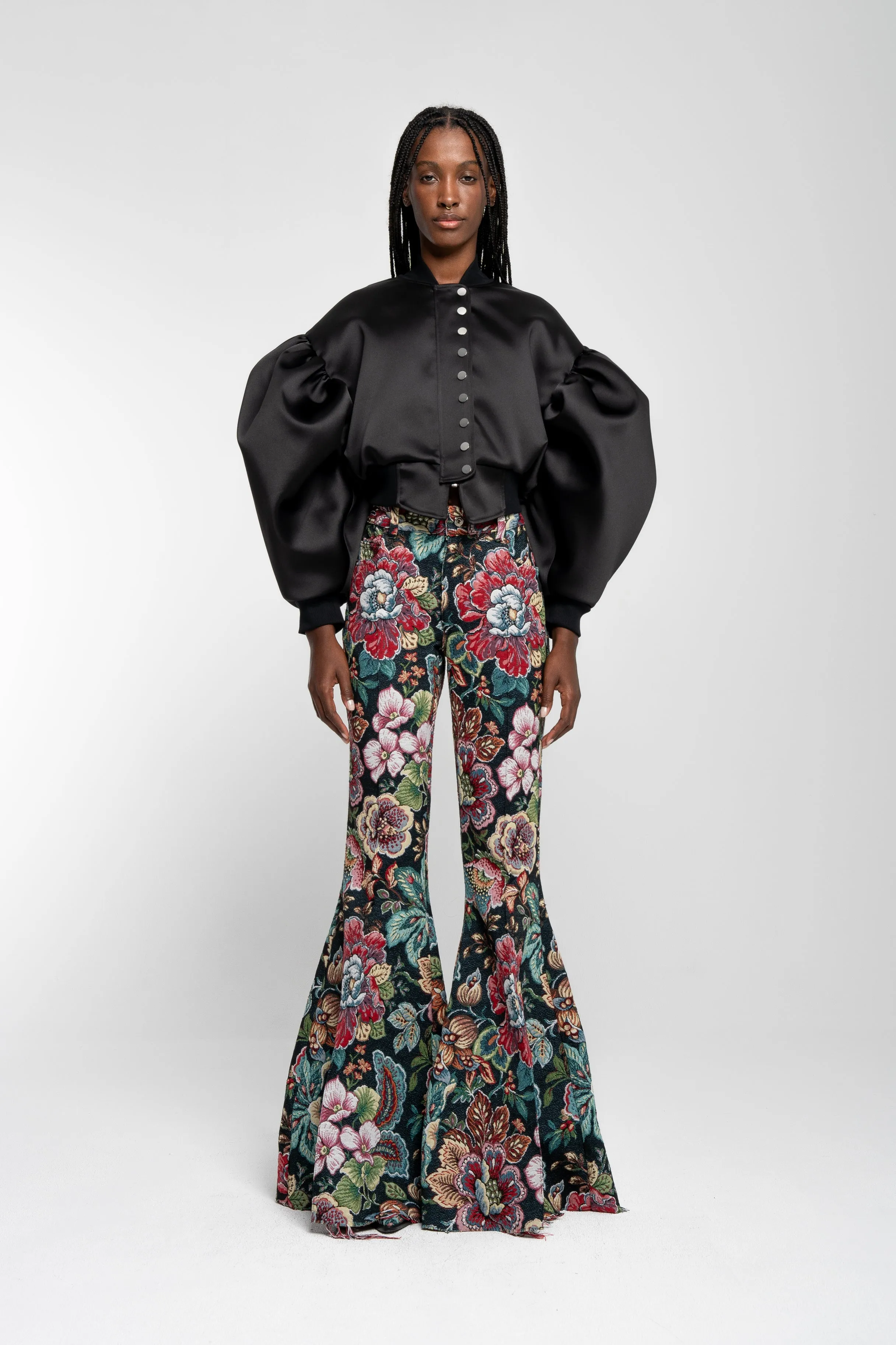 BLACK BOMBER JACKET WITH PUFF SLEEVES sold by Marques ’ Almeida