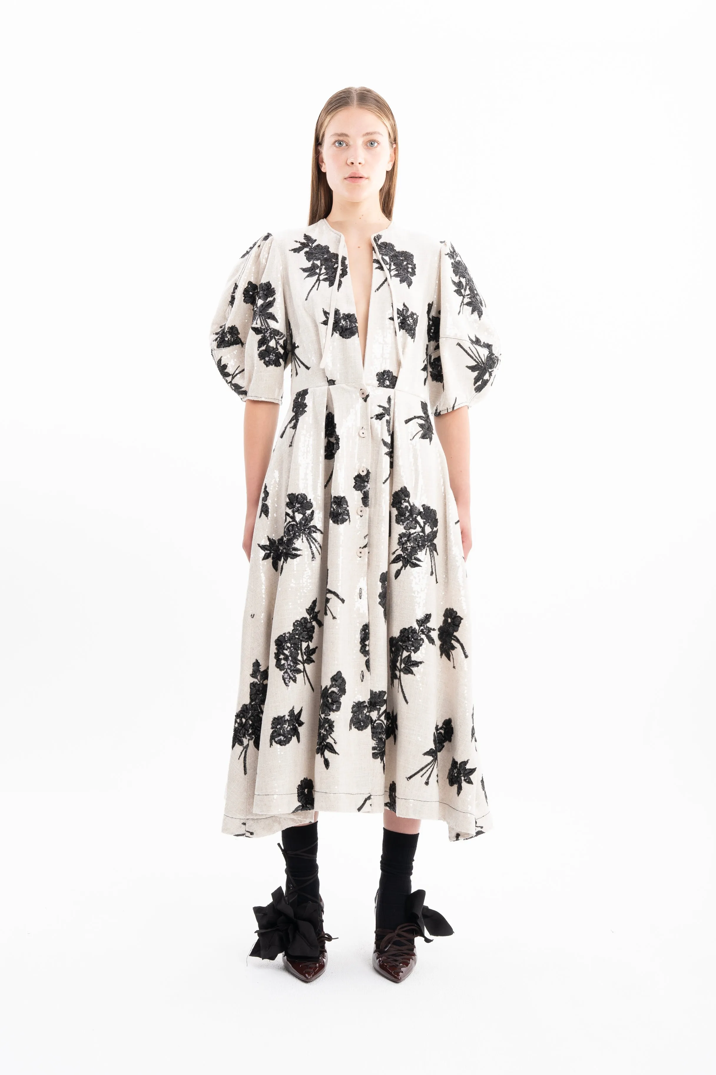SEQUIN LONG BALOON SLEEVE DRESS sold by Marques ’ Almeida