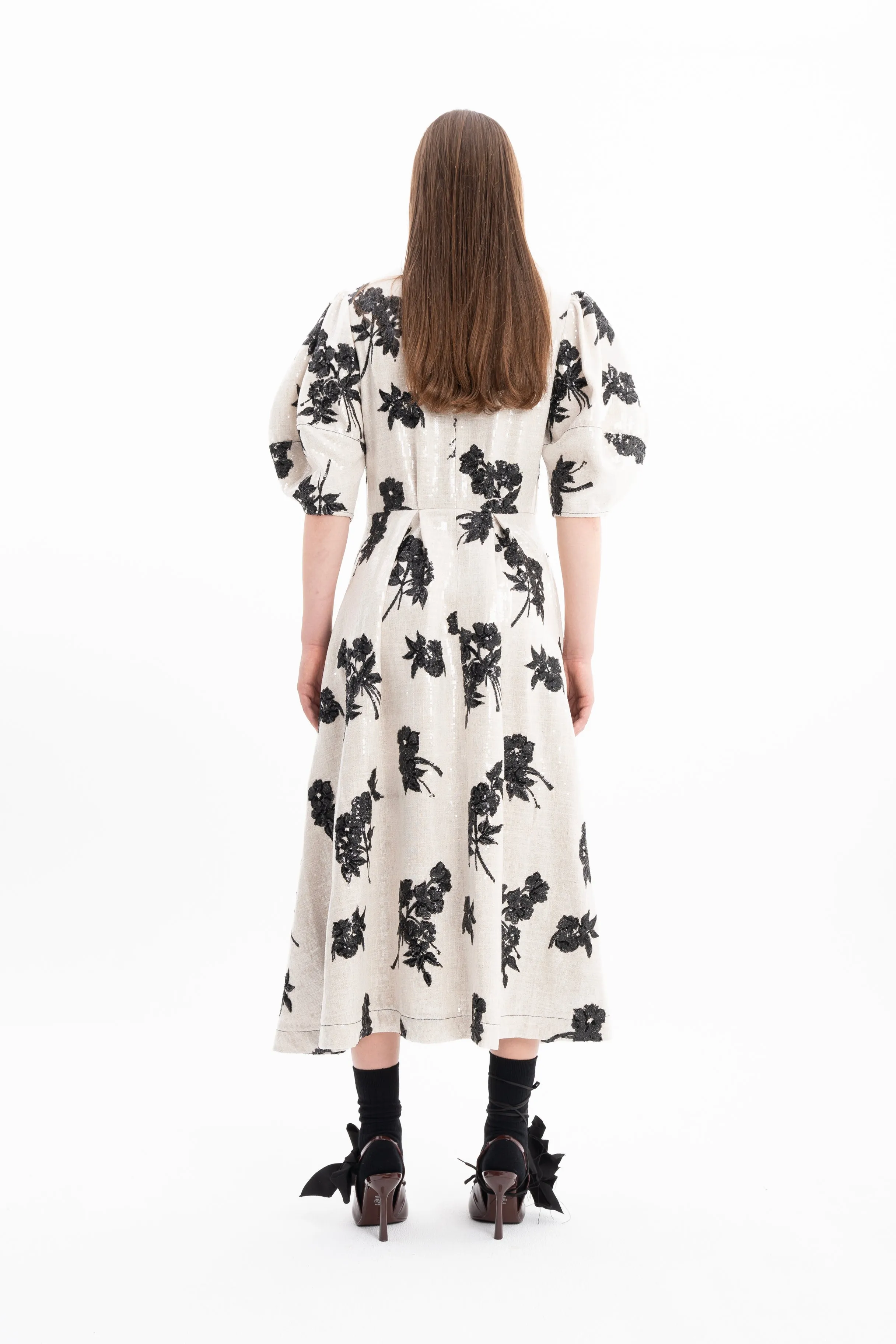 SEQUIN LONG BALOON SLEEVE DRESS sold by Marques ’ Almeida product image thumbnail 2