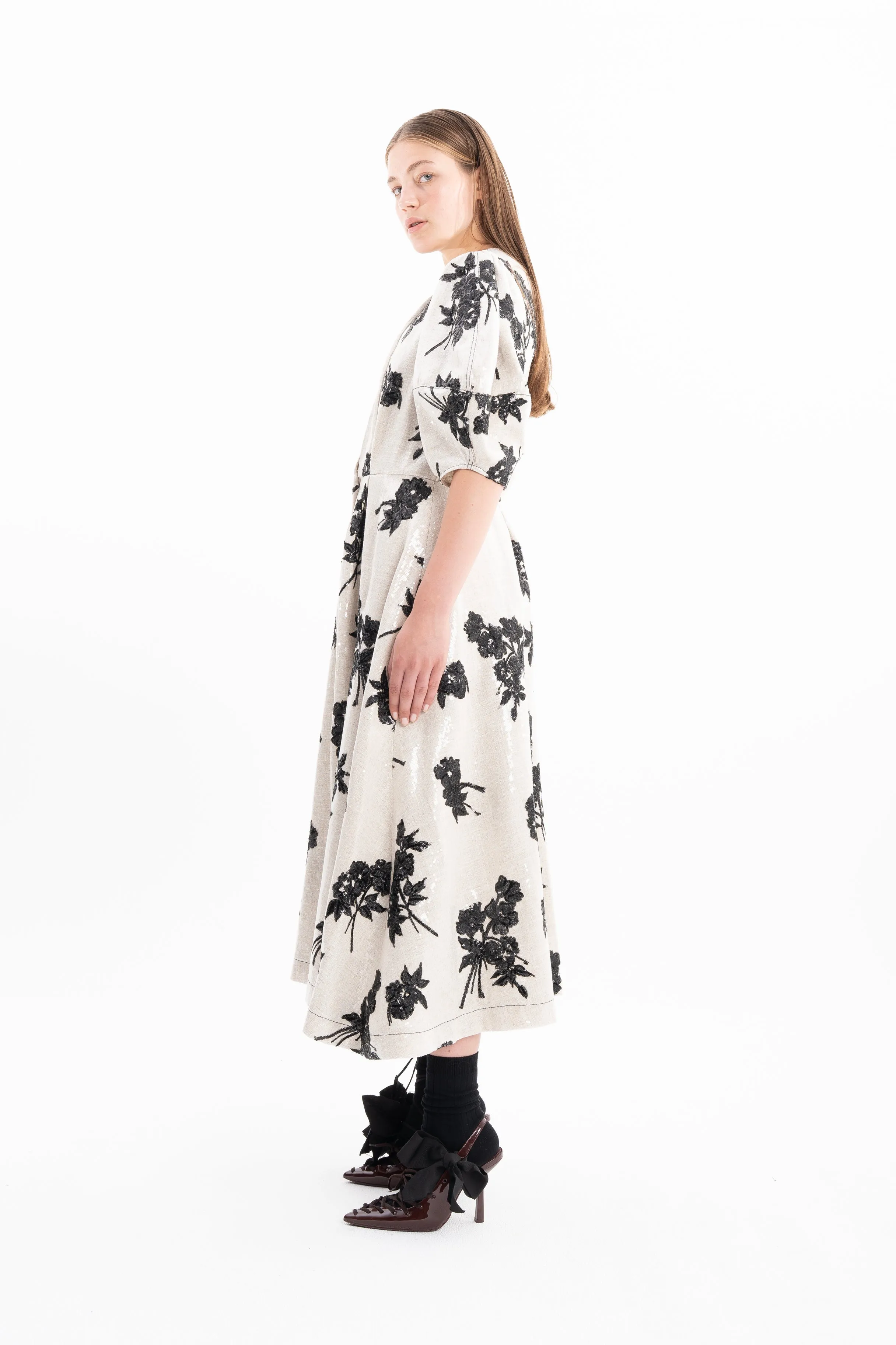 SEQUIN LONG BALOON SLEEVE DRESS sold by Marques ’ Almeida product image thumbnail 4