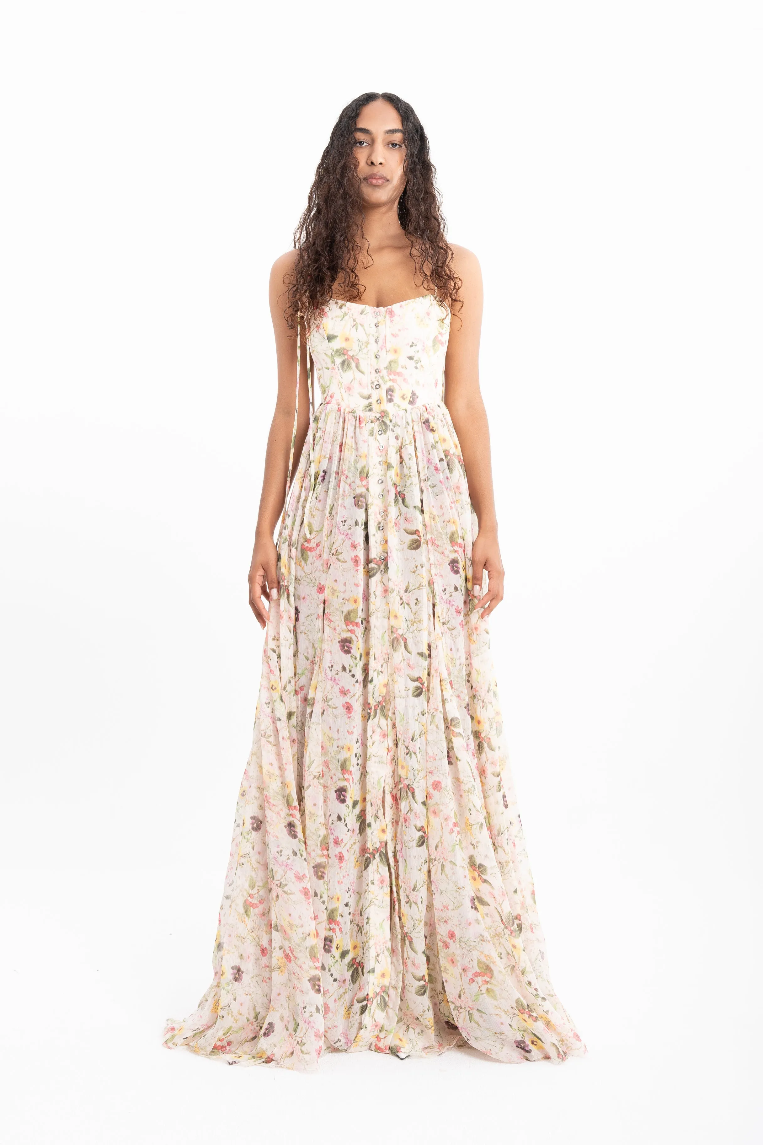 PRINTED CHIFFON STRAPPY DRESS sold by Marques ’ Almeida product image thumbnail 4