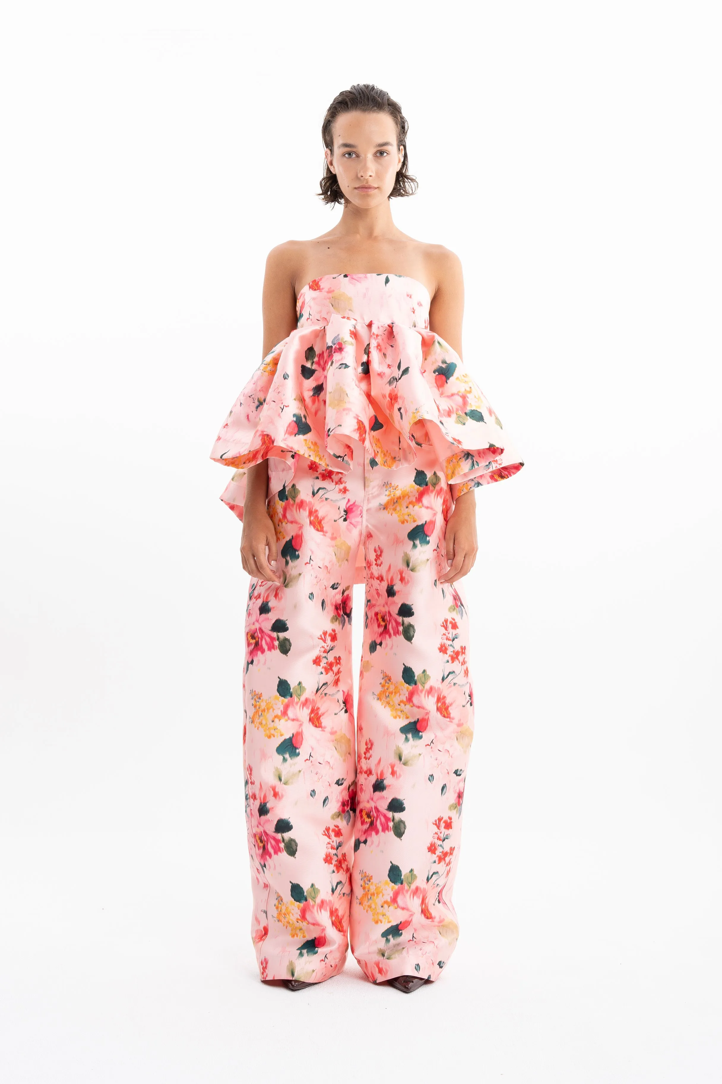 PINK FLORAL BOYFRIEND TROUSERS sold by Marques ’ Almeida