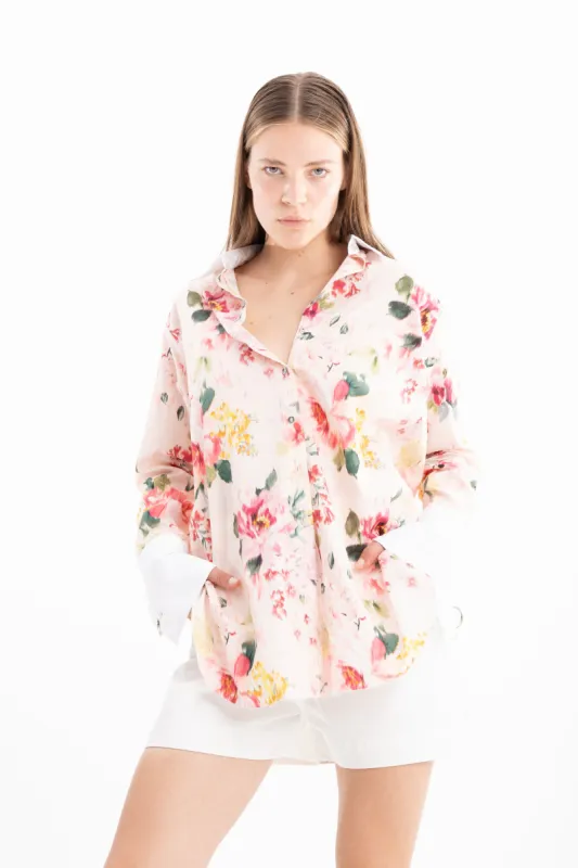 PINK FLORAL LOOSE FIT SHIRT sold by Marques ’ Almeida