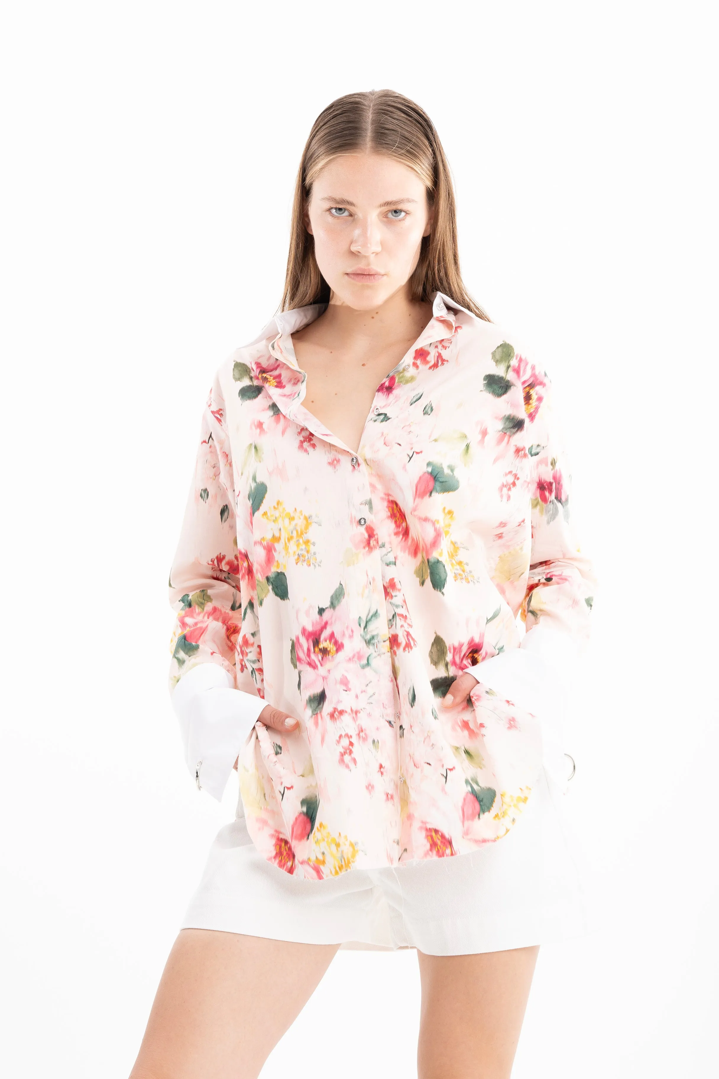 PINK FLORAL LOOSE FIT SHIRT sold by Marques ’ Almeida