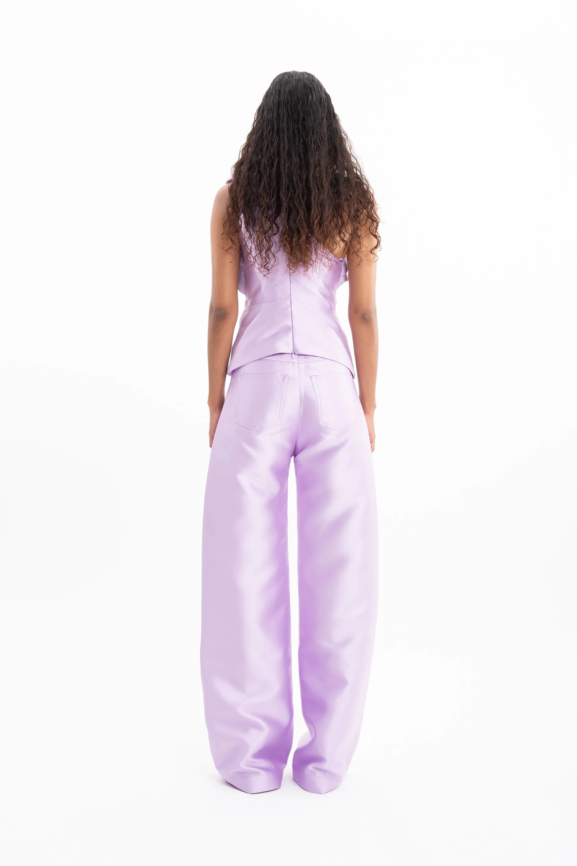 LILAC MIKADO SLEEVELESS DRAPED TOP sold by Marques ’ Almeida product image thumbnail 2