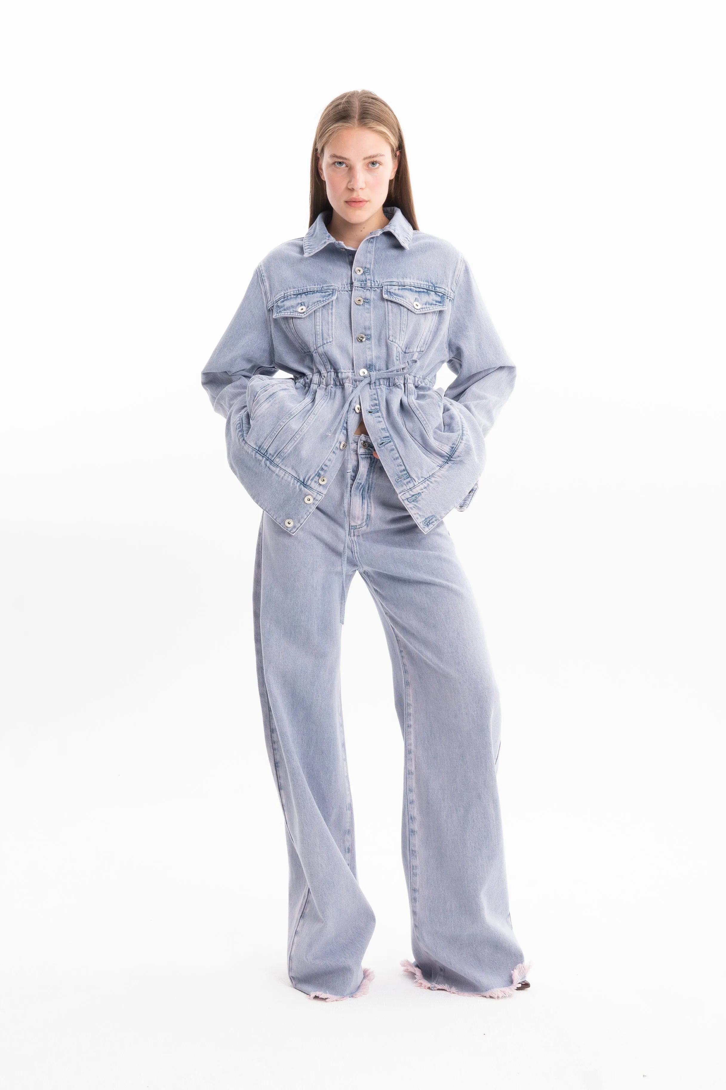 LILAC OVERDYE DENIM BOYFRIEND TROUSERS sold by Marques ’ Almeida product image thumbnail 5