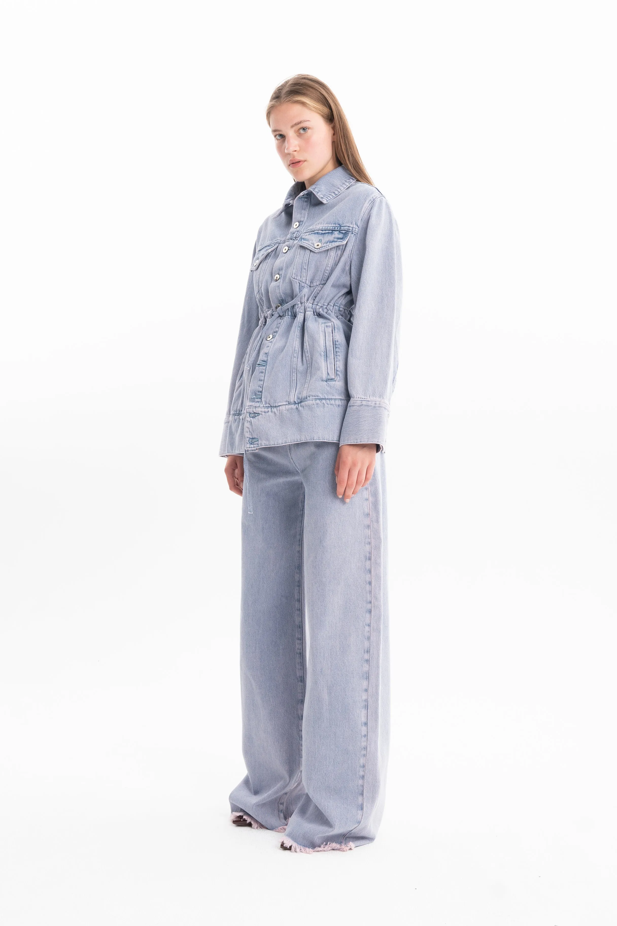 LILAC OVERDYE DENIM BOYFRIEND TROUSERS sold by Marques ’ Almeida product image thumbnail 3