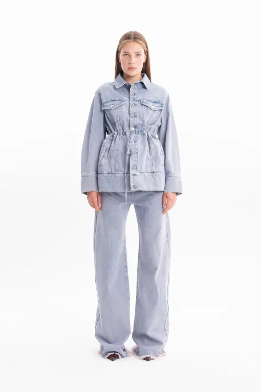LILAC OVERDYE DENIM BOYFRIEND TROUSERS sold by Marques ’ Almeida