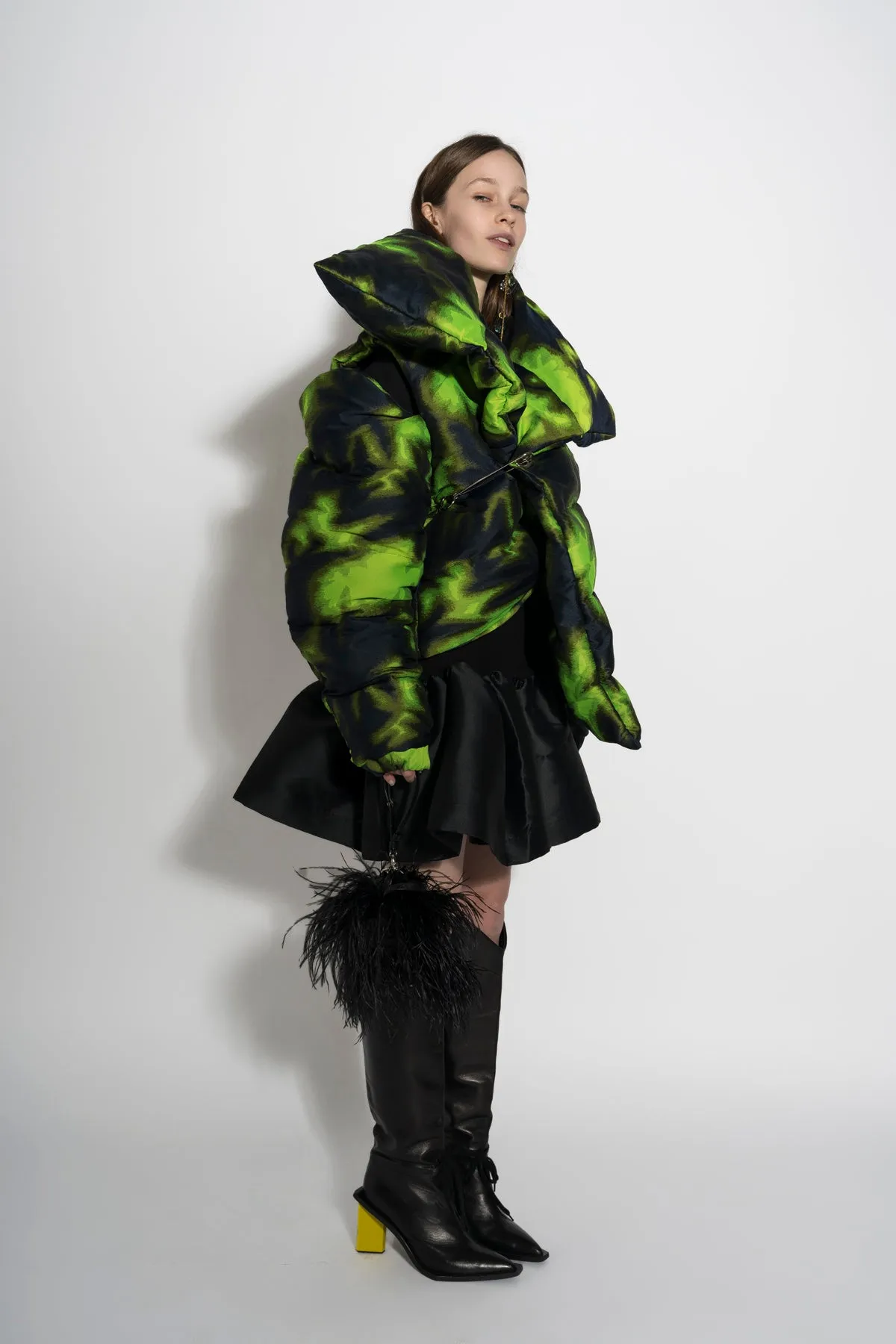 LIME TIE DYE M'A PUFFER JACKET sold by Marques ’ Almeida product image thumbnail 5