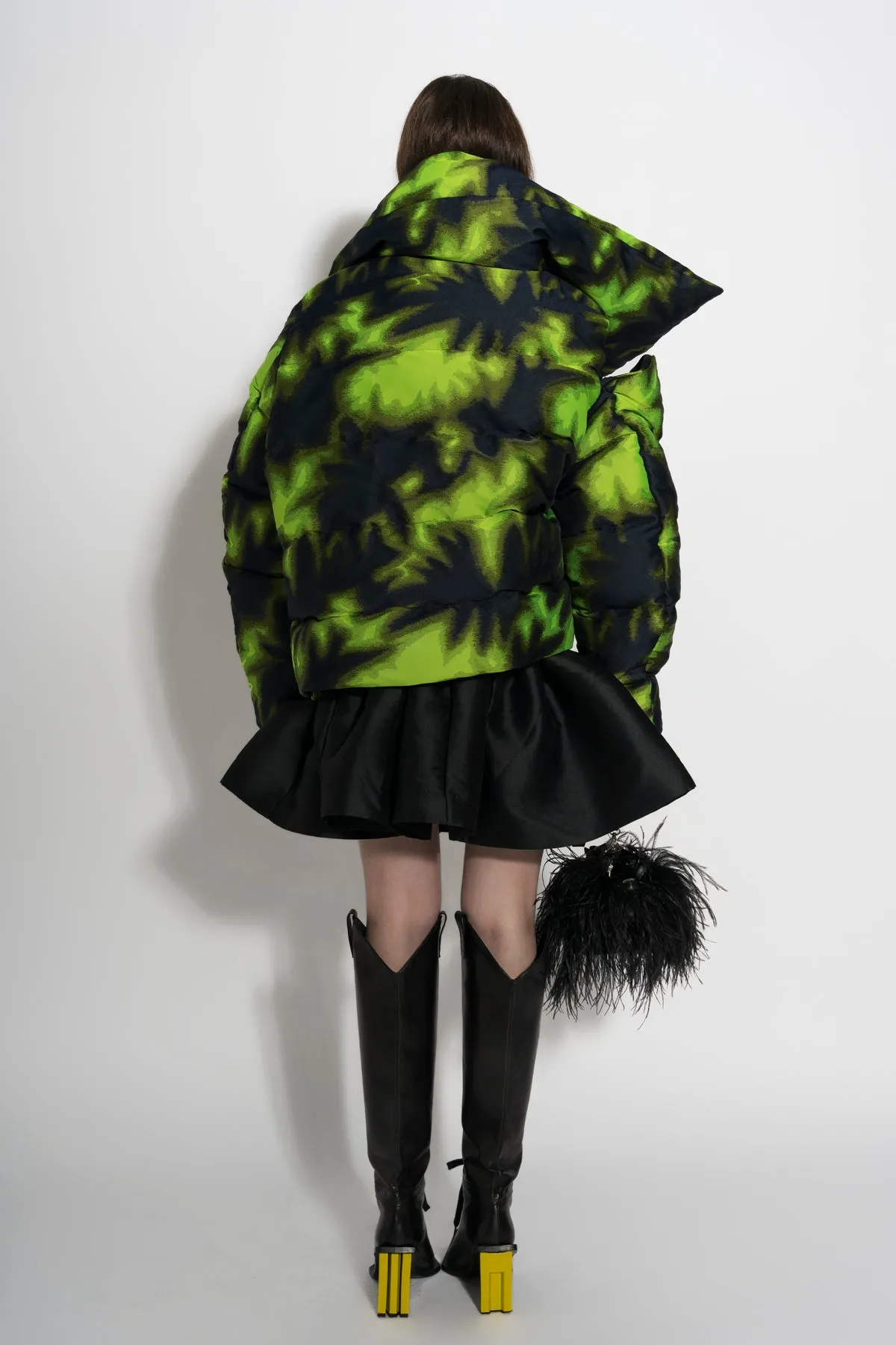LIME TIE DYE M'A PUFFER JACKET sold by Marques ’ Almeida product image thumbnail 2