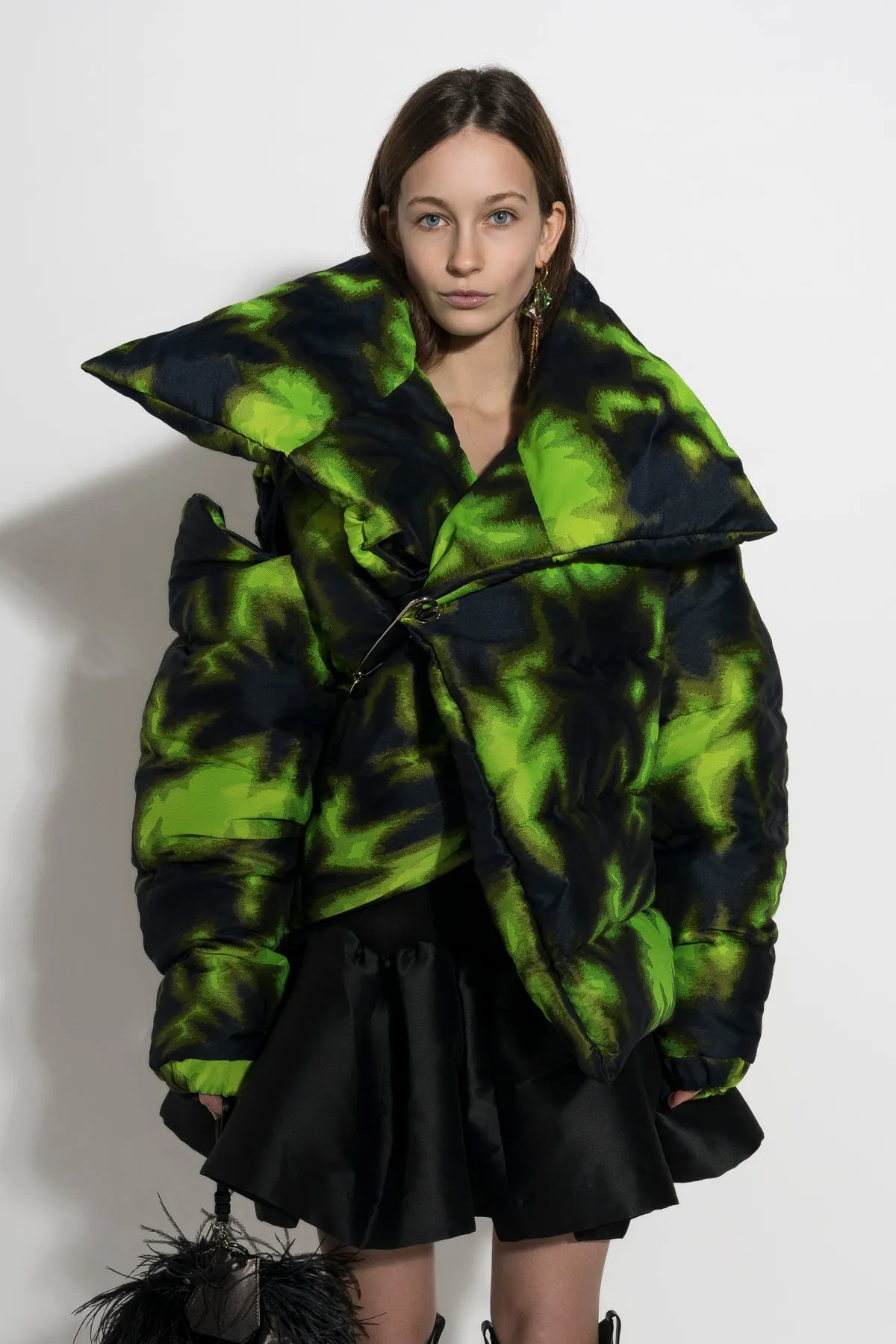 LIME TIE DYE M'A PUFFER JACKET sold by Marques ’ Almeida