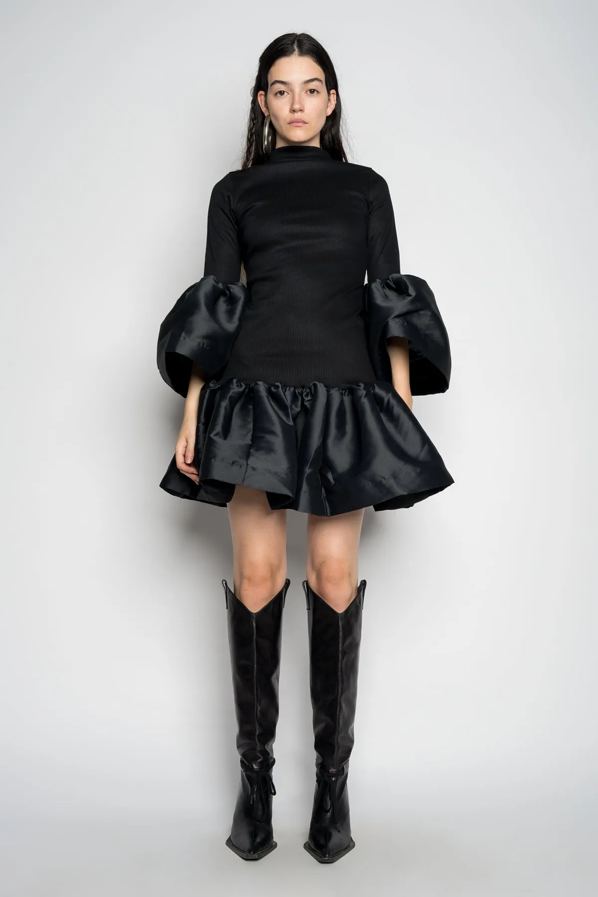 BLACK PUFF SLEEVE AND HEM DRESS sold by Marques ’ Almeida