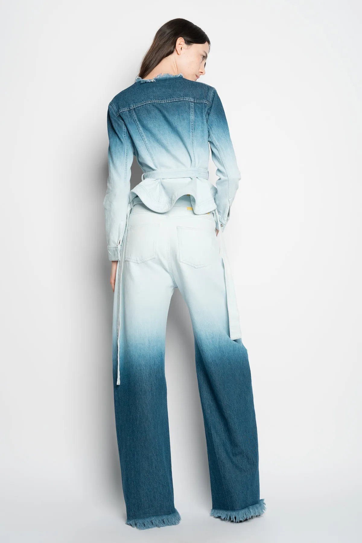 OMBRE DENIM BLUE BELTED JACKET sold by Marques ’ Almeida product image thumbnail 3