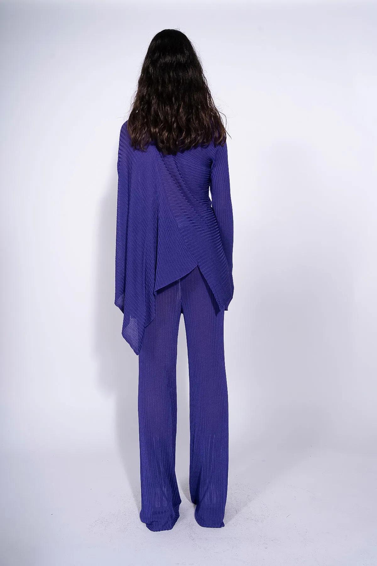 PURPLE DRAPED JUMPER IN LIGHTWEIGHT KNIT sold by Marques ’ Almeida product image thumbnail 2