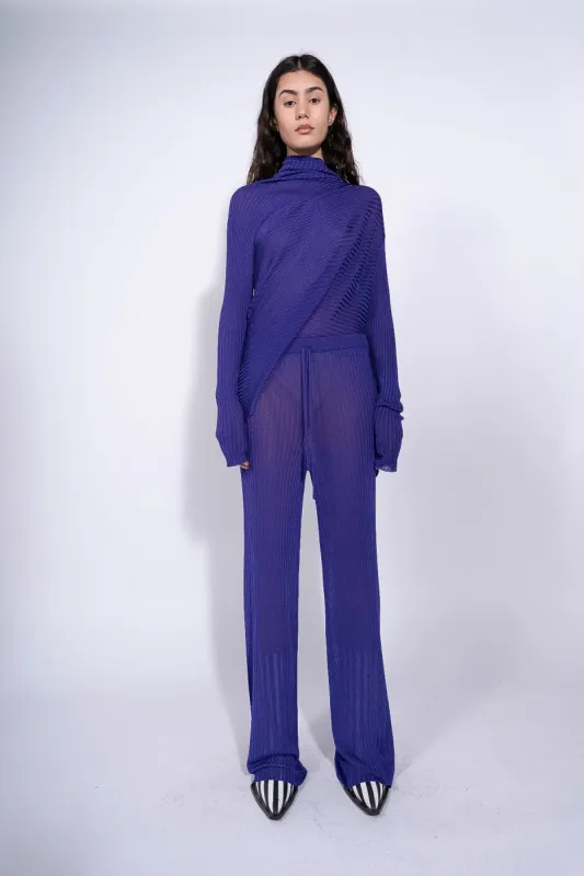 PURPLE DRAPED JUMPER IN LIGHTWEIGHT KNIT sold by Marques ’ Almeida