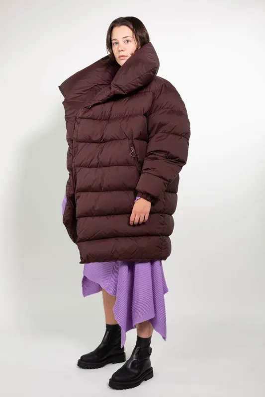 LONG M'A BROWN PUFFA JACKET sold by Marques ’ Almeida