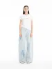 BOYFRIEND TROUSERS IN SHREDDED BABY BLUE DENIM sold by Marques ’ Almeida