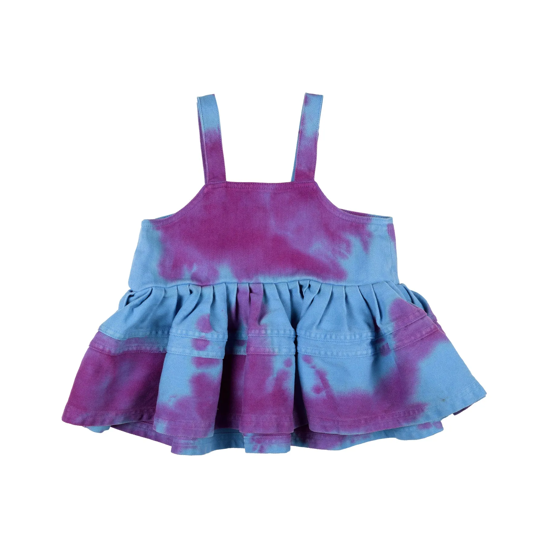 BLUE AND PURPLE TOP WITH BIG FRILL sold by Marques ’ Almeida