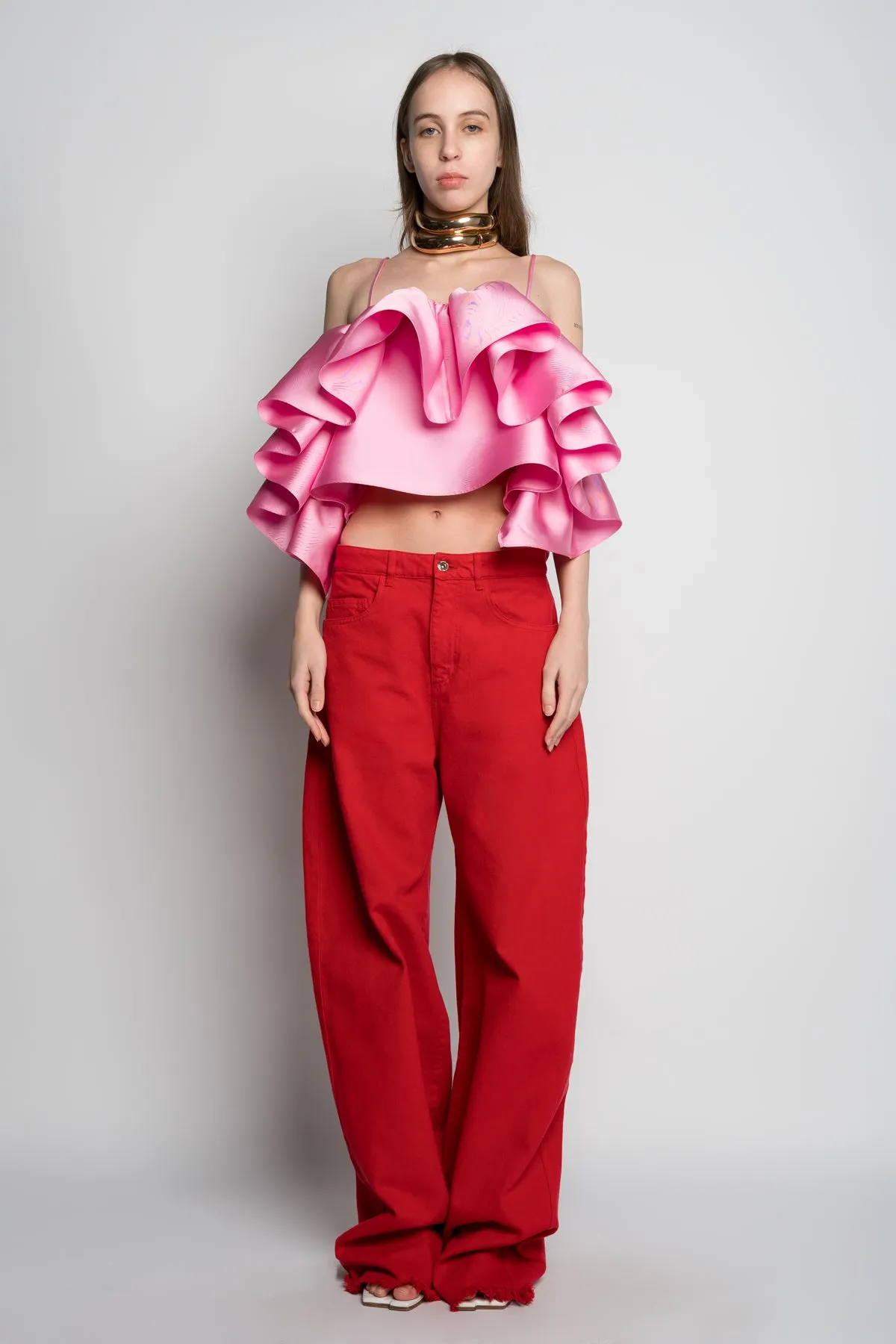 PINK FRONT FRILL TOP sold by Marques ’ Almeida product image thumbnail 5