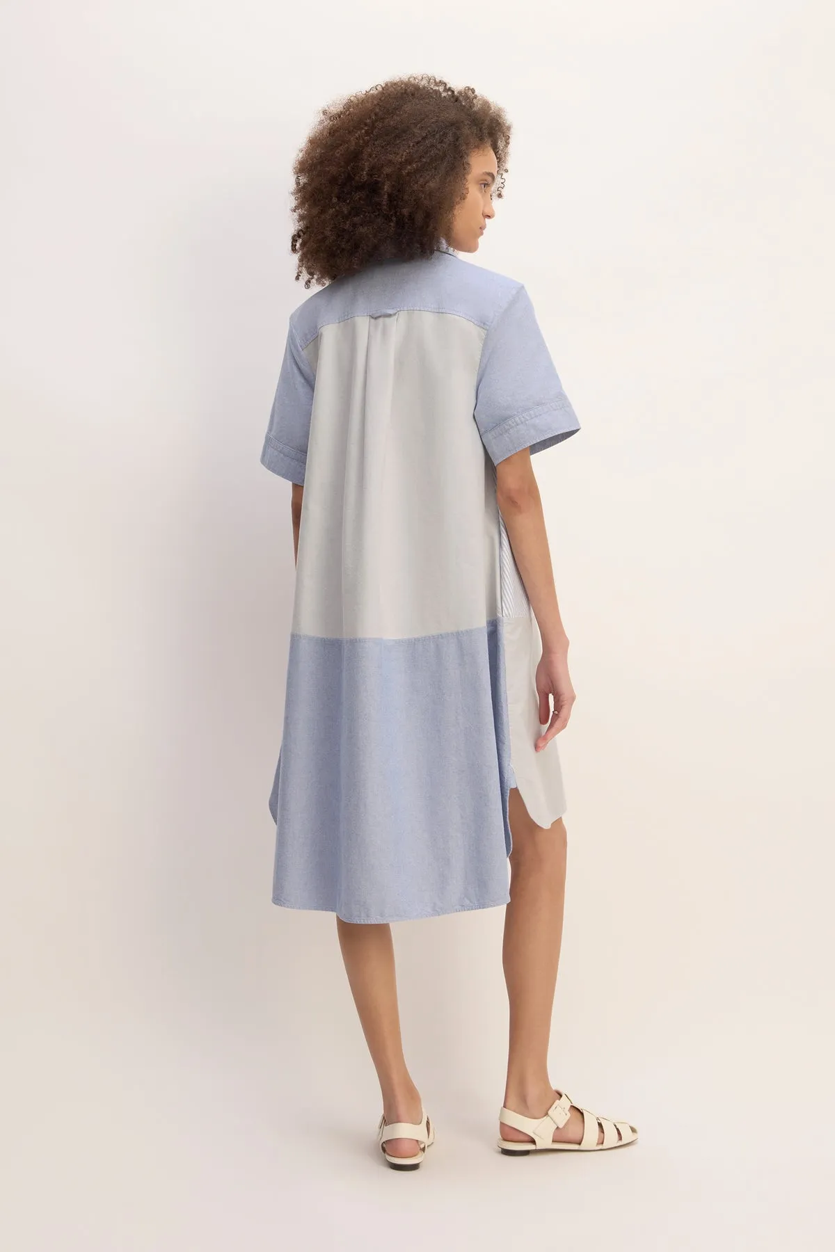 BLUE PATCHWORK SHIRT DRESS sold by Marques ’ Almeida product image thumbnail 3