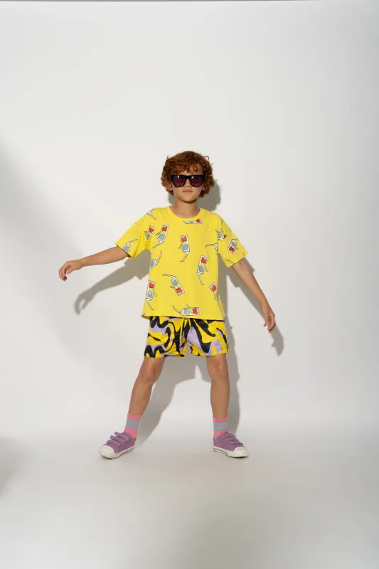 DARK WAVY PRINT SWIM SHORT sold by Marques ’ Almeida