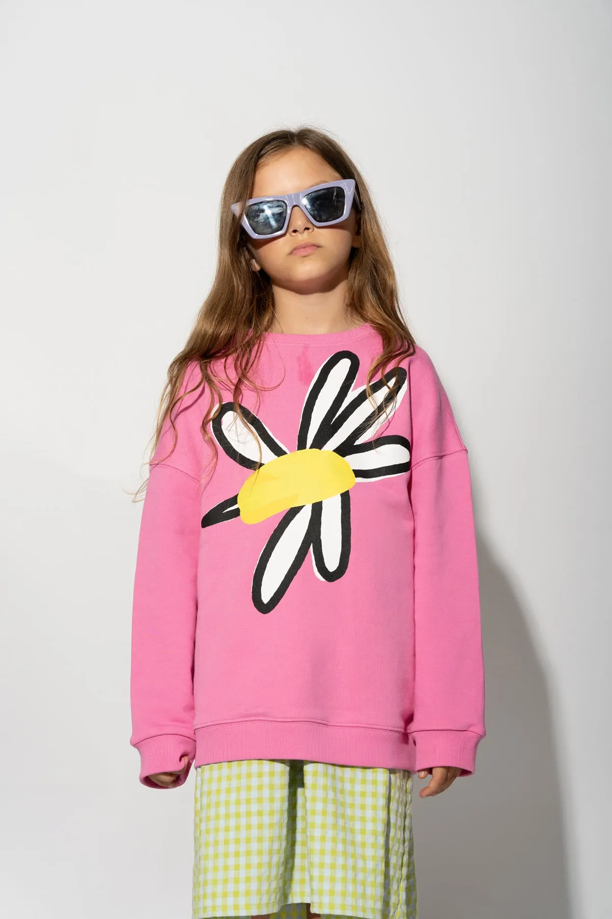 PINK DAISY PRINT SWEATSHIRT sold by Marques ’ Almeida