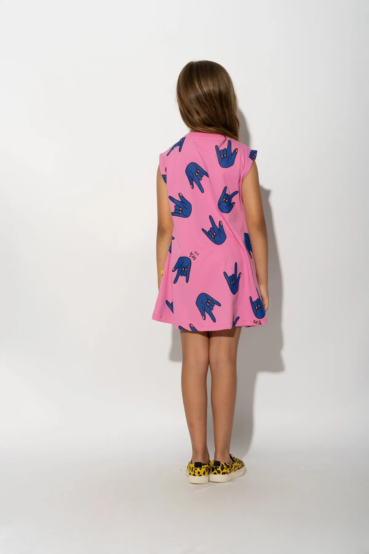 PINK HANDS PRINT T-SHIRT DRESS sold by Marques ’ Almeida product image thumbnail 2
