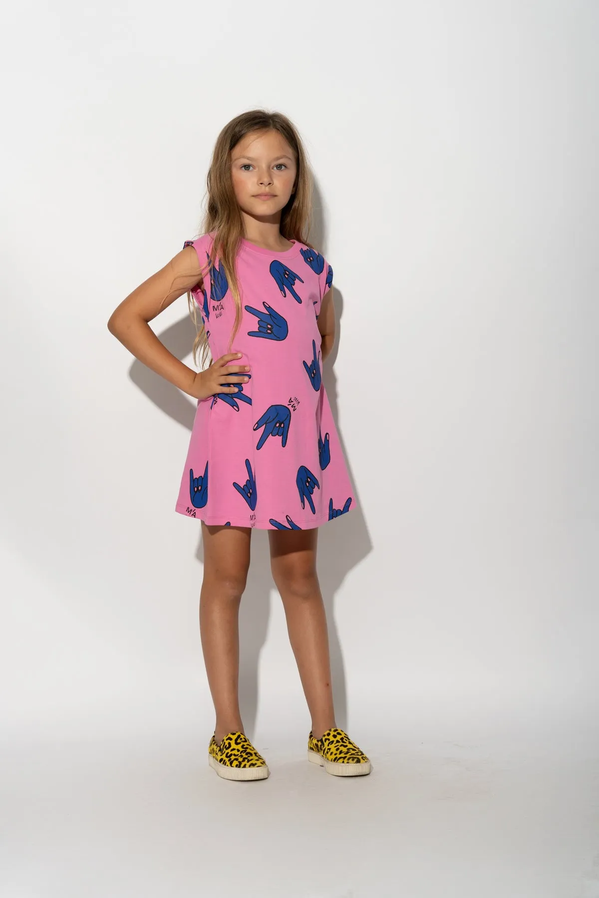 PINK HANDS PRINT T-SHIRT DRESS sold by Marques ’ Almeida product image thumbnail 3