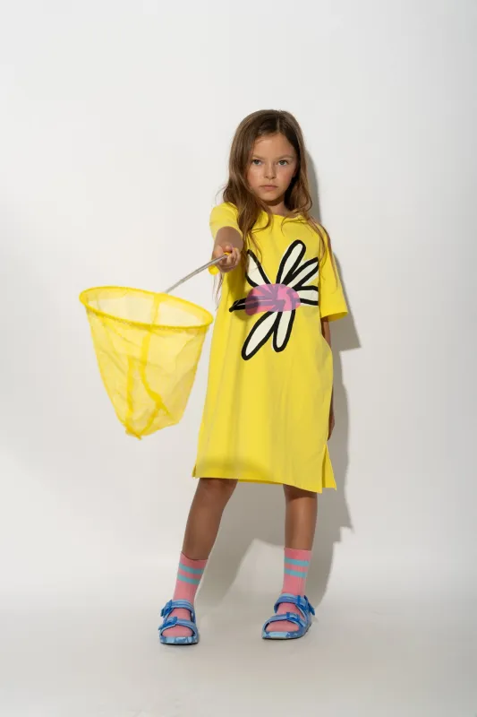 YELLOW DAISY PRINT T-SHIRT DRESS sold by Marques ’ Almeida