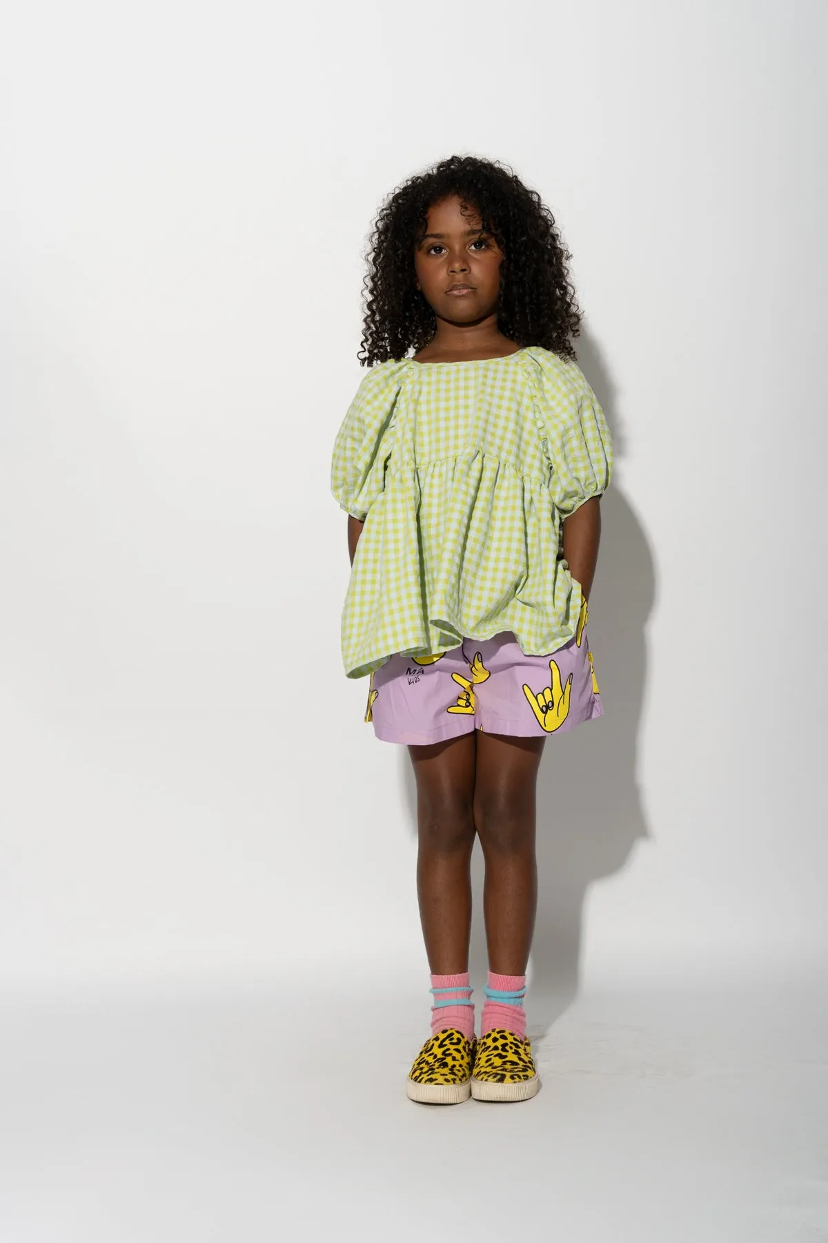 LILAC HANDS PRINT BOXER SHORTS sold by Marques ’ Almeida