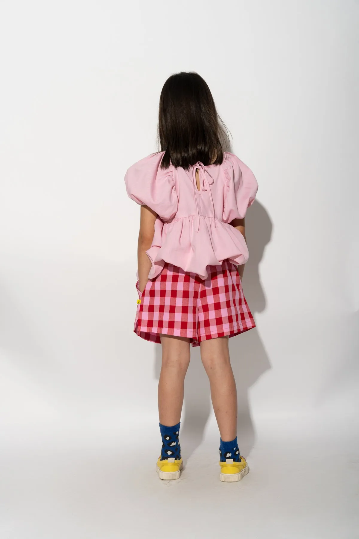 RED AND PINK GINGHAM BOXER SHORTS sold by Marques ’ Almeida product image thumbnail 2