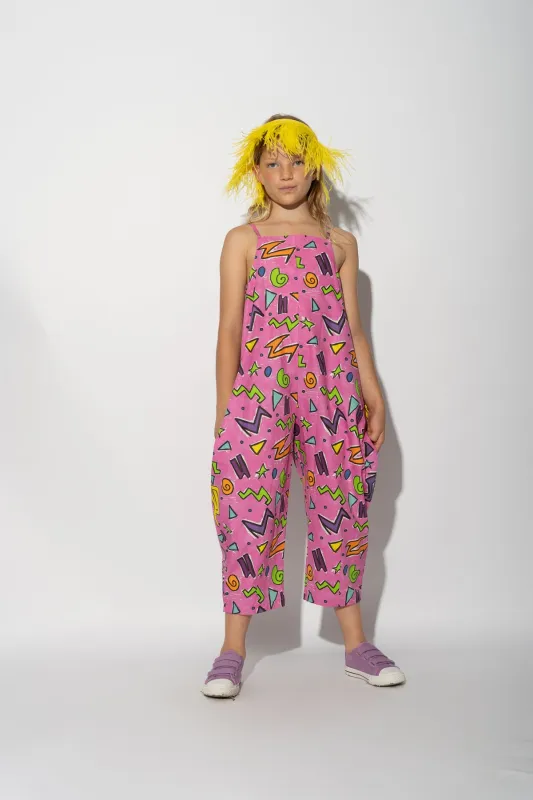 PINK SQUIGGLE PRINT BALLOON JUMPSUIT sold by Marques ’ Almeida