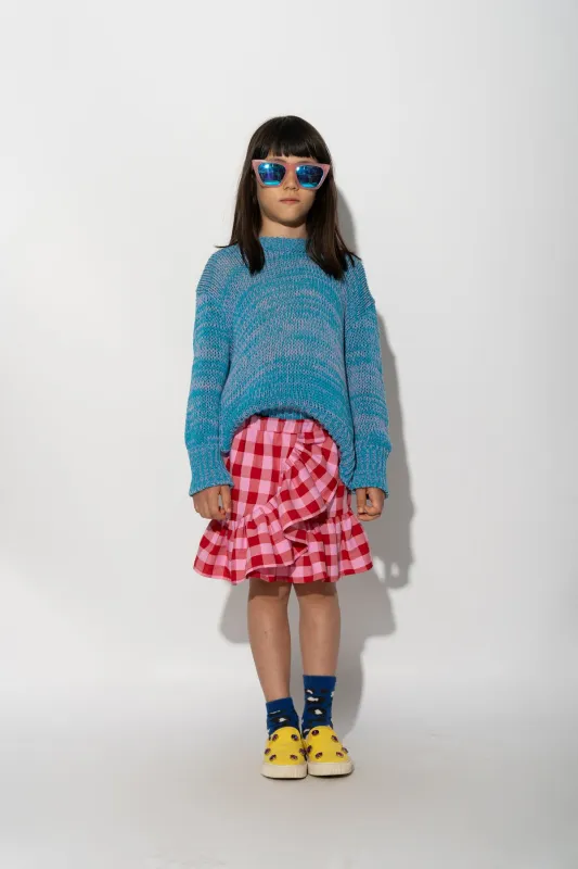 RED AND PINK GINGHAM SHORT SKIRT sold by Marques ’ Almeida