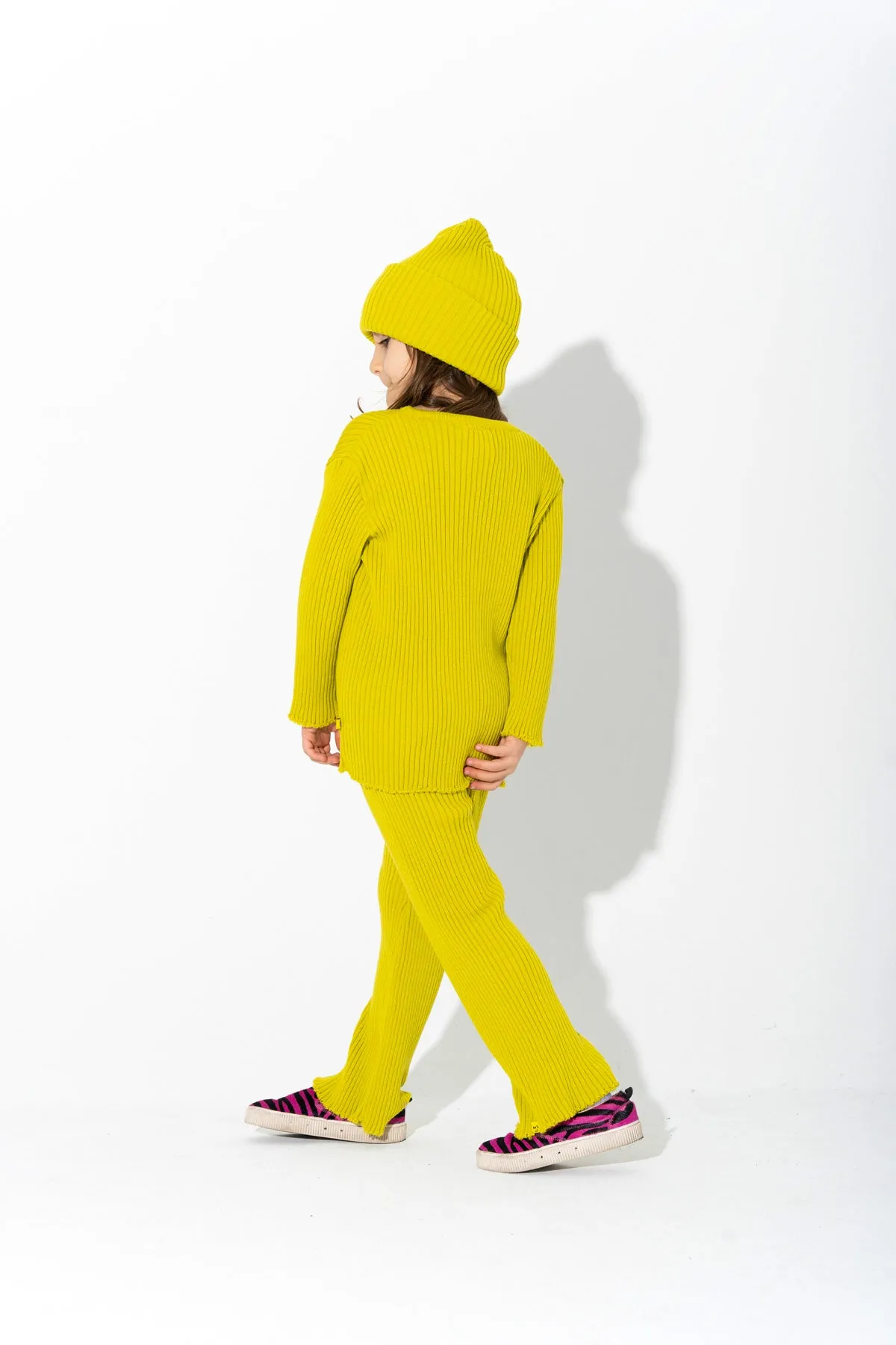 LIME MERINO KNIT BEANIE sold by Marques ’ Almeida product image thumbnail 3